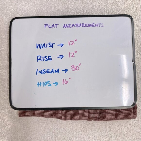 Vintage Burgundy White Micro Houndstooth High Waist Straight Leg Pants 24 - Picture 5 of 13